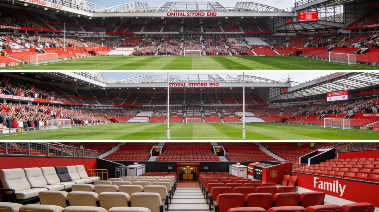 Гид по местам на Old Trafford: где видно тактику, где лучшая атмосфера Stretford End и какие сектора удобнее для похода с детьми.